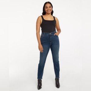 Revamped High Waist Skinny Tapered Blue Denim Jeans